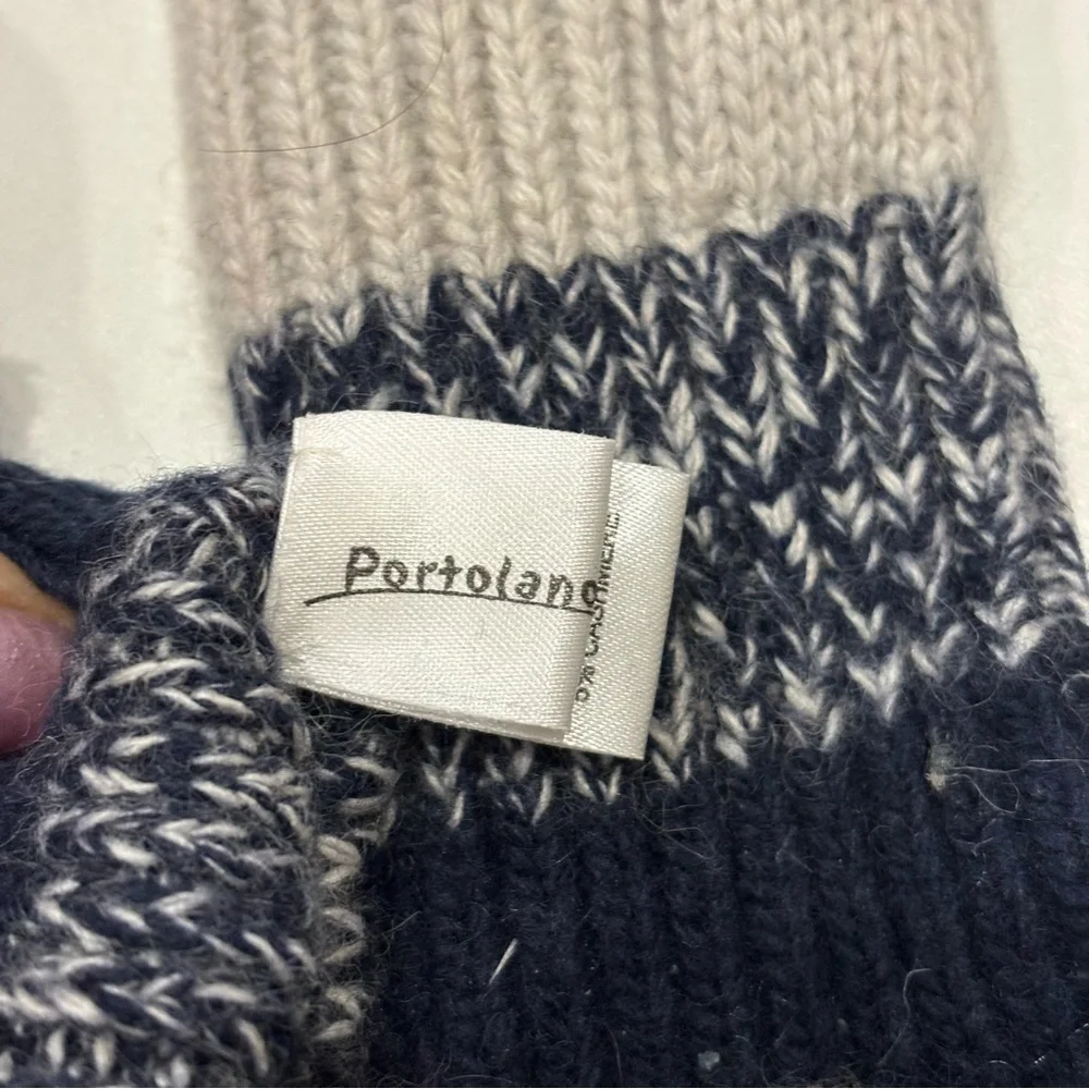 Portolano knot tri color tweeded cashmere gloves- extra glove included
